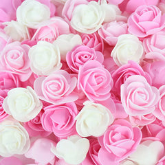 50/100/200 Piece Lot .5cm PE Foam Rose Buds Head Artificial Flower For Wedding Birthday Party Home Decor DIY Rose Valentines Day Gifts