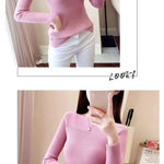 Ribbed Slash Neck Slim Sweater Knitted Long Sleeve Office Casual Solid Pullovers For Women