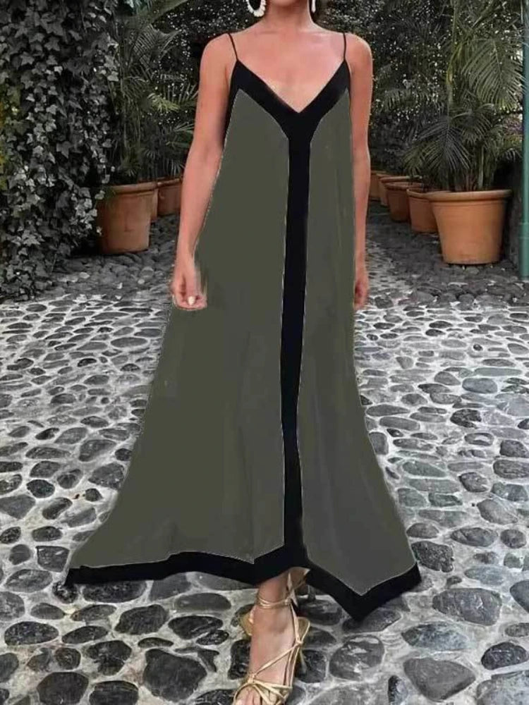 Bohemian Beach Style Holiday Slip Long Dress Summer Casual Sexy Backless Maxi Dress