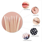 100/300 Pcs Disposable Ultra-Small Cotton Swab Brush Lint Free Micro Wood Makeup Brushes Eyelash Extension Glue Removing Tools