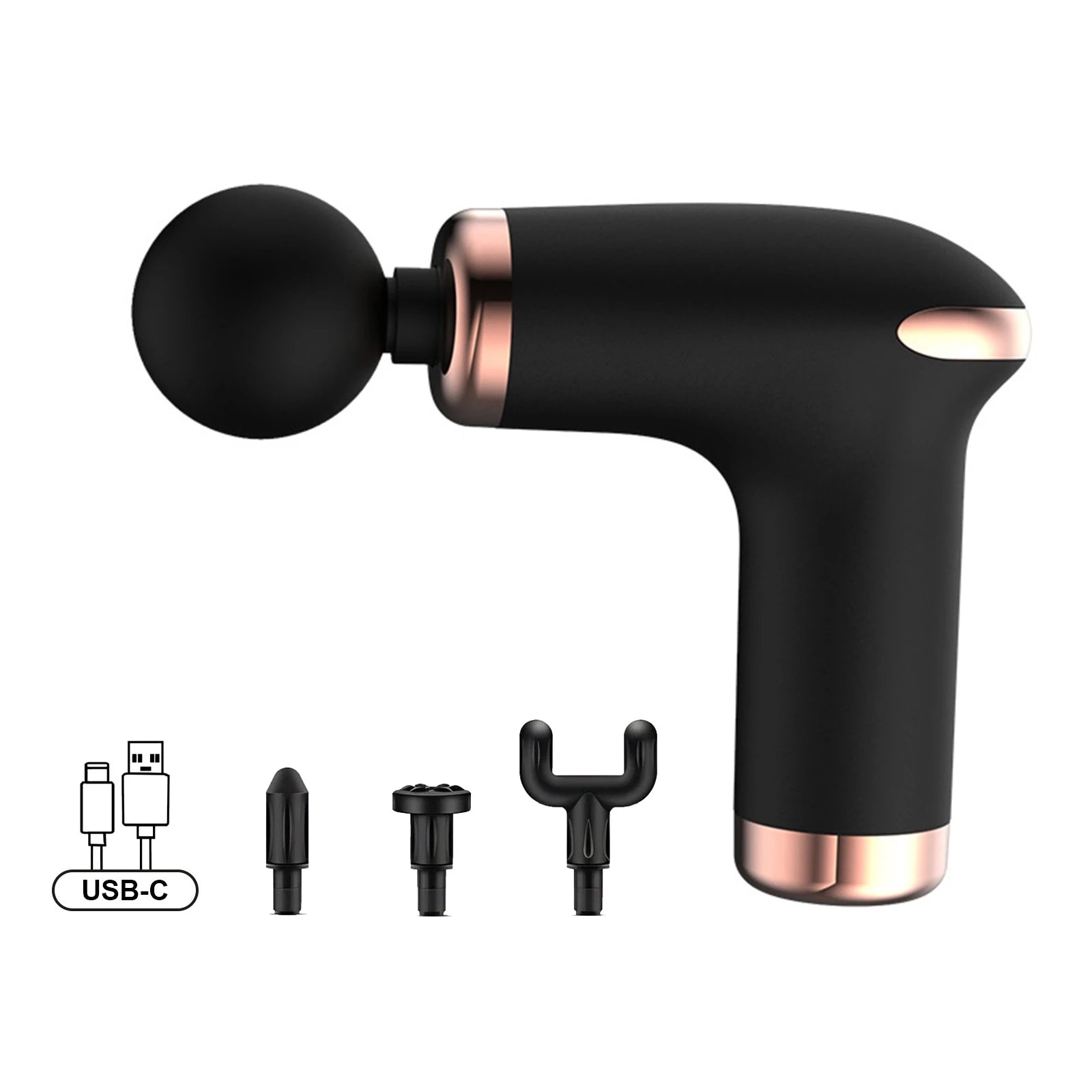 Portable Mini Massage Gun USB Pistol Massager For Body Neck Deep Tissue Muscle Relaxation Pain Relief Body Massager