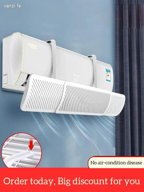 Air Conditioner Deflector Universal Wall-Mounted Windshield One Way Blowing Windproof Cold Air Insulator