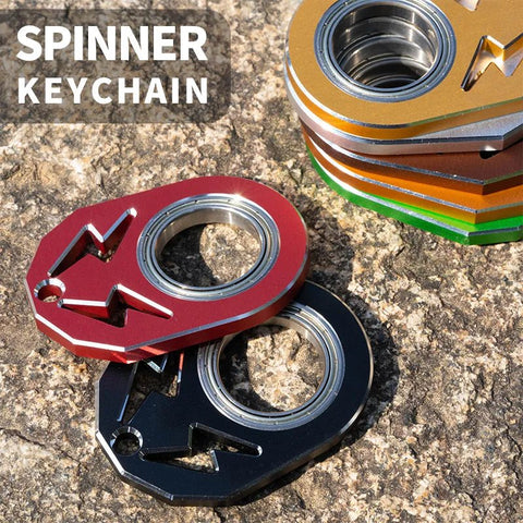 Spinner Key Ring Metal Fidget Anxiety Stress Relief Anti-Stress Finger Spinning Boredom Relief Gift