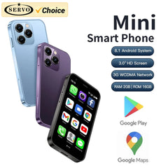 New SERVO 15SE 3.0" Mini Smartphone Dual SIM 3G WCDMA Android 8.1OS 2GB+16GB GPS WIFI Portable Small Mobile Phone Low Price Great Gift