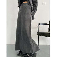 Long Sleeve Over Sized Two Piece Striped Business Suit for Women