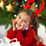 5/10/15 Pack Christmas LED Light Up Rings Gifts for Kids Glowing Christmas & Halloween Theme Rings Light Up Toys