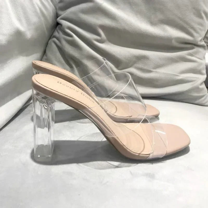 transparent heels