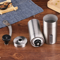 Manual Stainless Steel Portable Coffee Grinder with Adjustable Ceramic Conical Burr, Hand Crank Mill, Compact Great for Home, Office or Travel