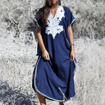 Boho Dress, Plus Size Summer Dress for Women, Bohemian Maxi Tribal Hippie Dress