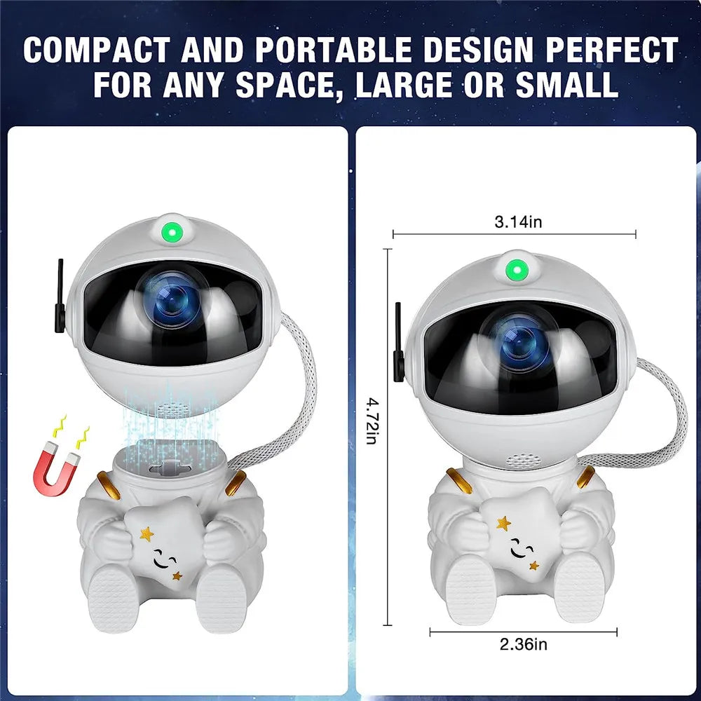 Astronaut Space Projector Galaxy Night Light Starry Nebula Ceiling Projection LED Lamp for Bedroom Home Decorative Gift for Kids