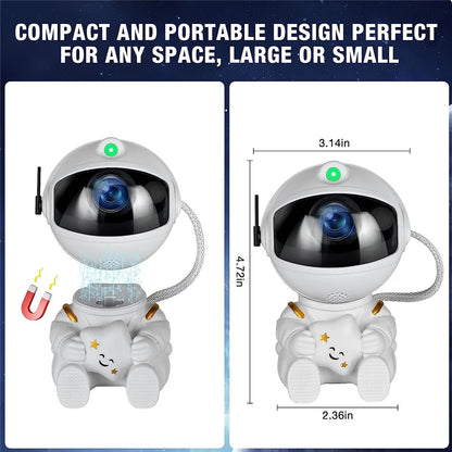 Astronaut Space Projector Galaxy Night Light Starry Nebula Ceiling Projection LED Lamp for Bedroom Home Decorative Gift for Kids