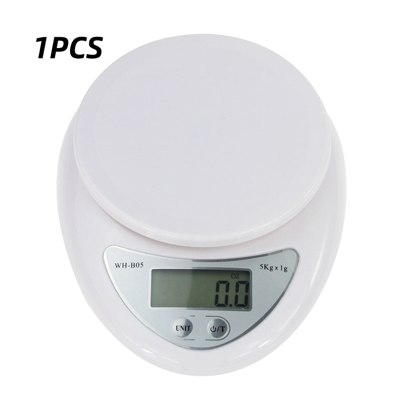 5kg Digital Scale Portable LED Display Food Scales Balance Measures Food Weight Kitchen Electronic Scales