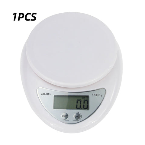 Digital Kitchen Scale 5kg Portable LED Display Food Weight Balance Electronic Measuring Tool