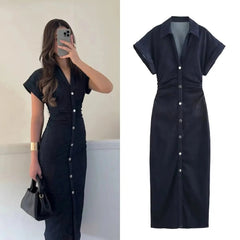 navy dress .