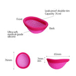 Reusable Menstrual Cups-Soft Menstrual Disc Extra-Thin Flexible Medical-Grade Silicone