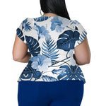 Women's Plus Size 2-Piece Pant Sets Spring/Summer Printed Top Solid Matching Leggings Pant Suits