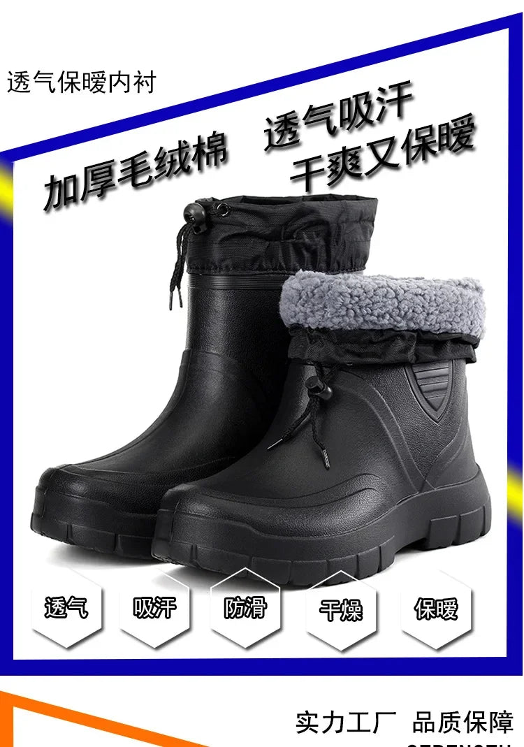 Unisex Ultra-Warm Insulated Winter Ankle Boots with Non-Slip Sole Waterproof