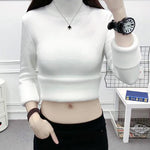 High Turtleneck Women's Thermal Sweater Winter Fleece Lined Long Sleeve Soft Thick Warm Jumper Sweater Top