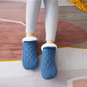 Winter Warm Slipper Socks for Women Thick Wear-Resistant Fine Stitching Anti-friction Cold Resistant Knit Slipper Unisex Socks