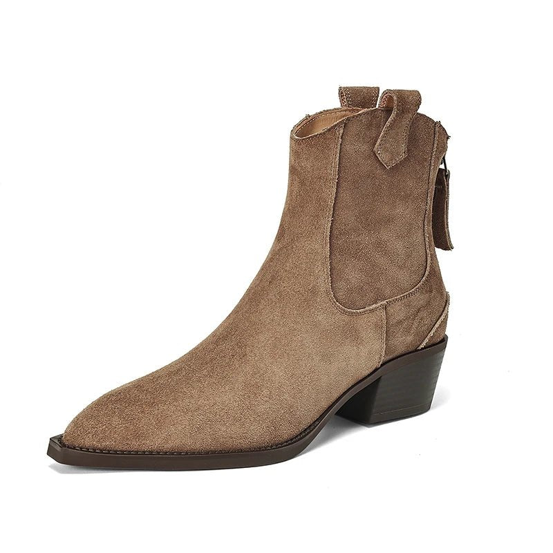 Suede Ankle Boot khaki