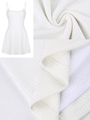 Women's Beach Style Mini Dress Spaghetti Straps Summer Knit Y2K Sundress