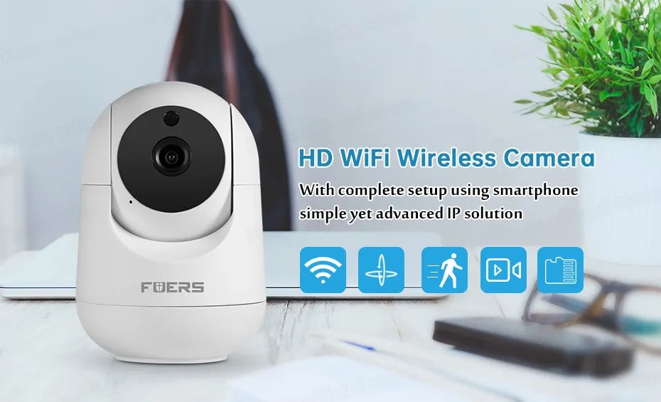 Surveillance Camera WiFi 3MP Smart Home Indoor Wireless IP Surveillance Camera AI Detect Automatic Tracking Security Baby Monitor