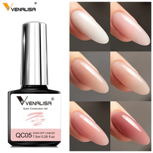 Quick Construction Nail Gel Semi Transparent Jelly Color Nail Gel Polish Strengthener Soak Off UV LED Nude Pink Gel