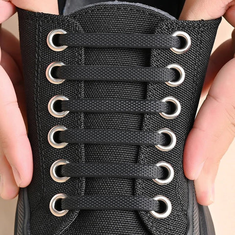 Shoelaces No-Tie Silicone 16-Piece 12 Colors Elastic Lazy Creative Rubber Lace Kids Adults Sneakers