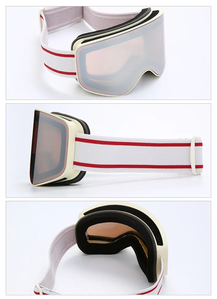 Ski Snowboard Goggles Unisex Skiing Eyewear Mask UV 400 Snow Protection Double Anti-Fog Cylindrical Design