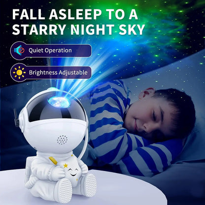 Astronaut Space Projector Galaxy Night Light Starry Nebula Ceiling Projection LED Lamp for Bedroom Home Decorative Gift for Kids