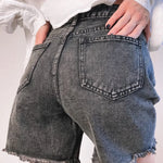 Women's Blue Denim Shorts High Waist Casual Chic Loose Jean Shorts