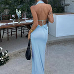 New Fashion Sexy Hollow Out Chest And Backless Dress Maxi Length Great for Spring And Summer Chic Dress
