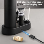 Electric Wine Bottle Opener Automatic Wine Corkscrew Rechargeable Wine Opener with Charging Base Wine Opening Tools