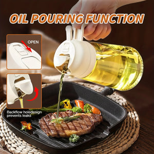 Plastic Oil Dispenser Spray Bottle for Kitchen Oil Sprayer Oil Dispenser Jar For Baking Roasting, BBQ, etc.