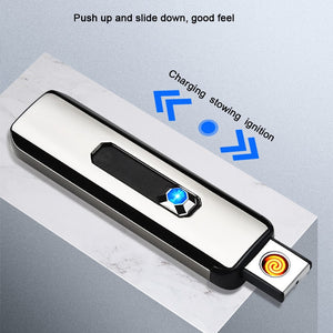 Electronic Lighter USB Rechargeable Lighter Windproof Flameless with LED Power Indicator