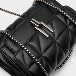 Women's Luxury Vegan Leather Bag with Chain Shoulder Bag Chic Trendy Messenger Bags