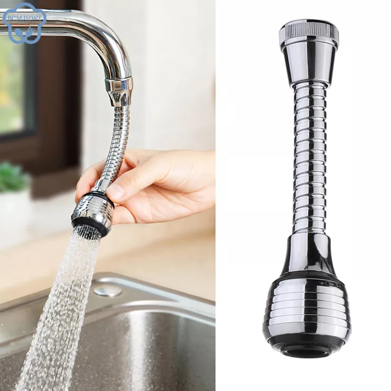 Flexible Faucet Extension 2 Modes 360° Rotatable High Pressure Faucet Extender Water Saving Bathroom Kitchen Accessory