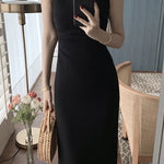 Women's Summer Fashion Sleeveless Chic Long Dress Elegant Evening Midi Dress