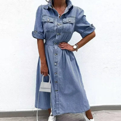 Jean midi dress