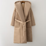 Women's Stylish Thick fluff Long Parka Coat Warm Waterproof Coat