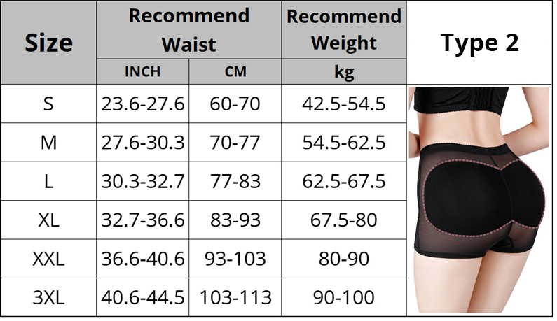 Hip Pads for Women Shape-wear, Padded Hip Enhancer, Butt Shaper, Tummy Control Underwear