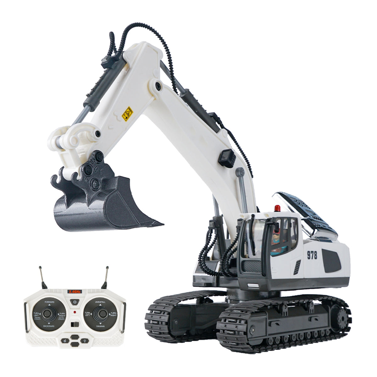 RC Excavator Bulldozer Vehicle Kids Educational Remote Control Construction Toy Gift