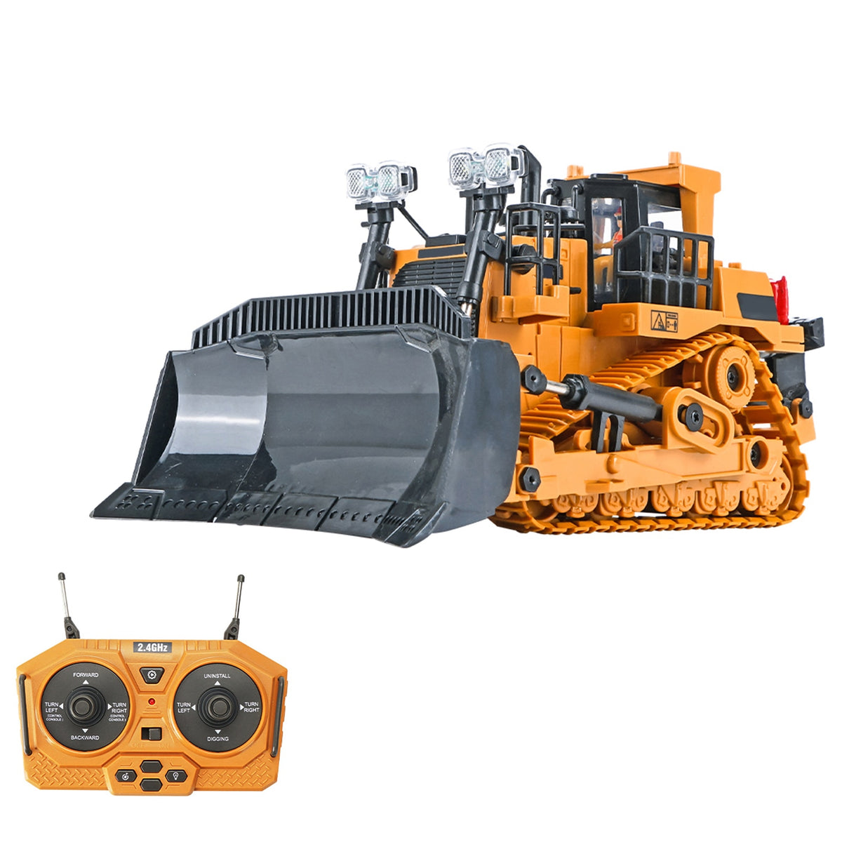 RC Excavator Bulldozer Vehicle Kids Educational Remote Control Construction Toy Gift