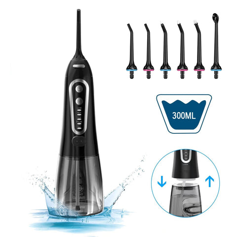 Water Flosser Dental Jet 300ml Teeth Whitening Oral Care Portable Rechargeable Gift