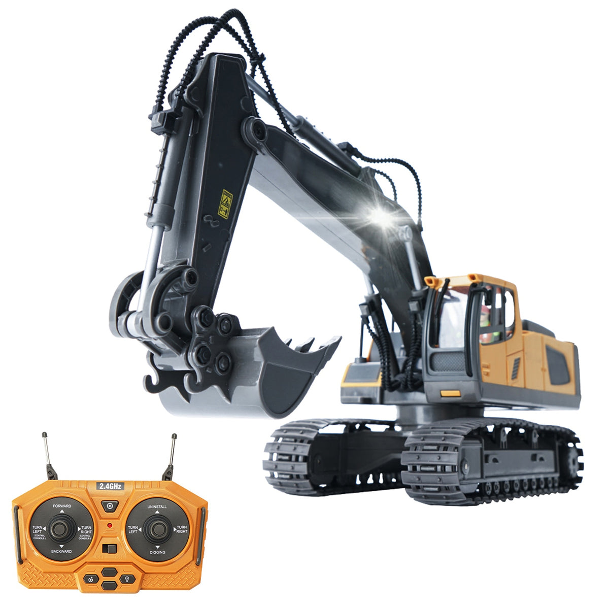 RC Excavator Bulldozer Vehicle Kids Educational Remote Control Construction Toy Gift