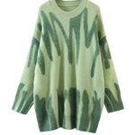 Women's Fashion Sweater Oversized Long Sleeve Knitwear Loose Fit Ladies Y2K Pullover Crew Neck Knitted Top