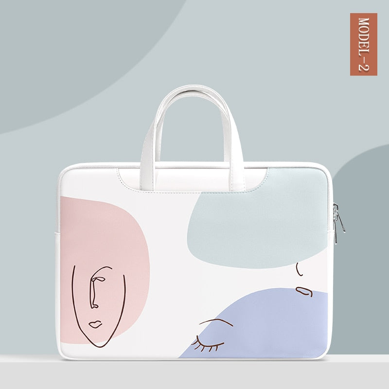 PU Leather Laptop Bag 13-16 Inch Waterproof MacBook Air Pro Casual Work Travel Fashion