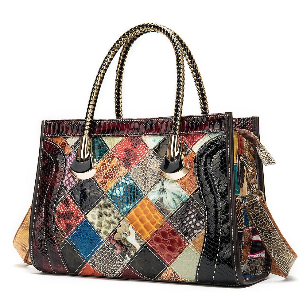 Genuine Leather Shoulder Tote Bag Women Large Capacity Casual Elegant Fashion Handbag