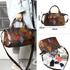 Women's Luxury Leather Handbag Retro Fashion Shoulder Bag