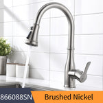 Kitchen Faucets Silver Single Handle Pull Tap